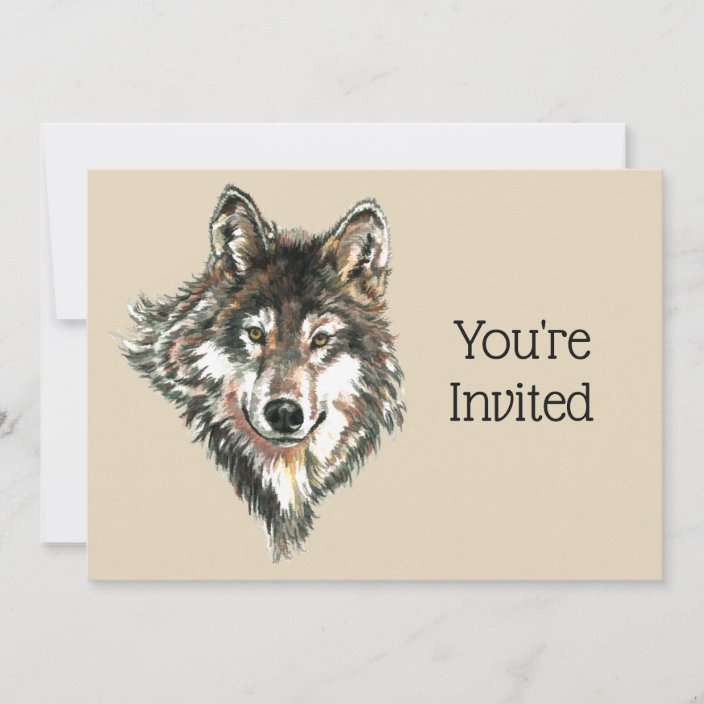 Zurück zur Natur, Wolf, Tier-Geburtstag einladen Einladung  Zazzle.de
