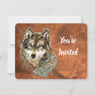 Zurück zur Natur, Wolf, tierisches Party einladen Einladung