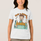 Zurück zur Niedlichen Cartoon-Schulbildung Tri-Blend Shirt (Vorderseite)