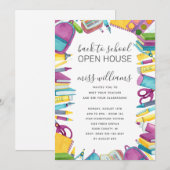 Zurück zur offenen Tür der Schule Einladung (Vorne/Hinten)