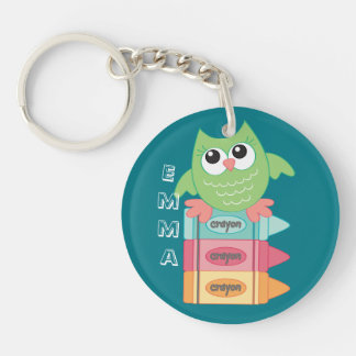 Zurück zur OWL-Name-Website - Backpack Tag-Lehrer- Schlüsselanhänger