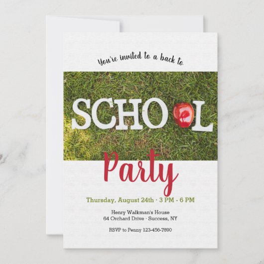 Zurück zur Party-2-Einladung Einladung (Vorderseite)