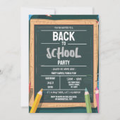 Zurück zur Party-Chalk-Grünen Einladung (Vorderseite)