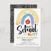 Zurück zur Party Einladung der Schule (Vorne/Hinten)