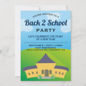 Zurück zur Party Einladung der Schule (Vorderseite)