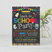 Zurück zur Party Einladung der Schule (Stehend Vorderseite)