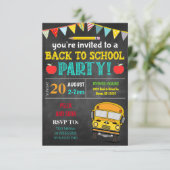 Zurück zur Party Einladung der Schule (Stehend Vorderseite)