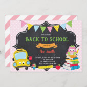 Zurück zur Party Einladung der Schule (Vorne/Hinten)