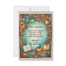 Zurück zur Party Einladung der Schule