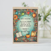 Zurück zur Party Einladung der Schule (Stehend Vorderseite)