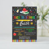 Zurück zur Party Einladung der Schule (Stehend Vorderseite)