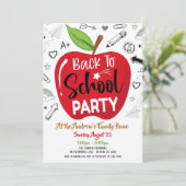 Zurück zur Party Einladung der Schule (Stehend Vorderseite)