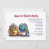 Zurück zur Party Einladung des Schultages (Vorderseite)