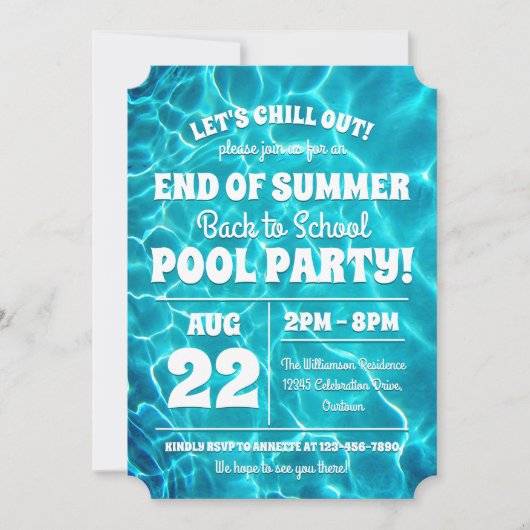 Zurück zur Party-Feier in der Schule Einladung (Vorderseite)