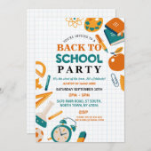 Zurück zur Party-Stationäre Freude Einladung (Vorne/Hinten)