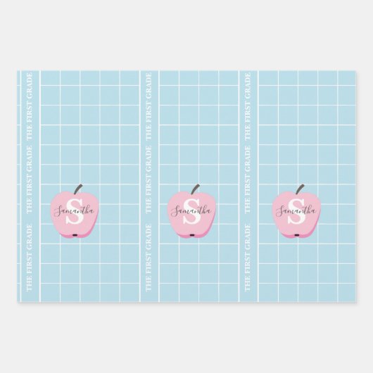 Zurück zur Personalisierten Monogramm-Schule Geschenkpapier Set (Vorderseite 2)