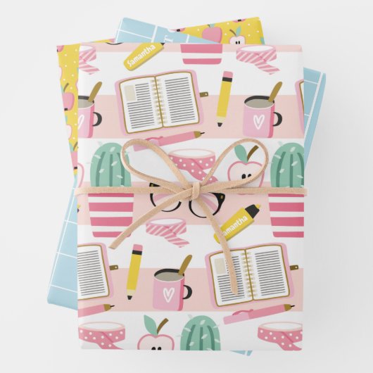 Zurück zur Personalisierten Monogramm-Schule Geschenkpapier Set (Beispiel)