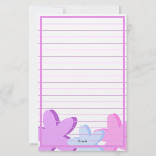 Zurück zur Personalisierten Plumeria-Geschichte de Briefpapier (Rückseite)