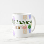 Zurück zur Pflanze des Lehrernamens "Succules" Kaffeetasse (VorderseiteRechts)