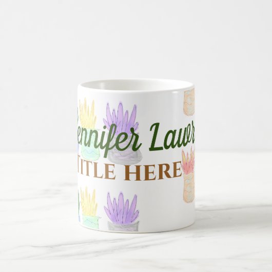 Zurück zur Pflanze des Lehrernamens "Succules" Kaffeetasse (Mittel)