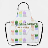 Zurück zur Pflanze des Lehrernamens "Succules" Schürze (Vorderseite)