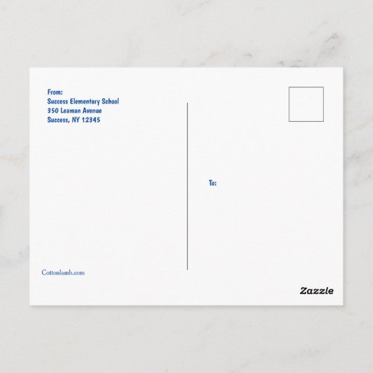 Zurück zur Postkarte der Schule (Rückseite)