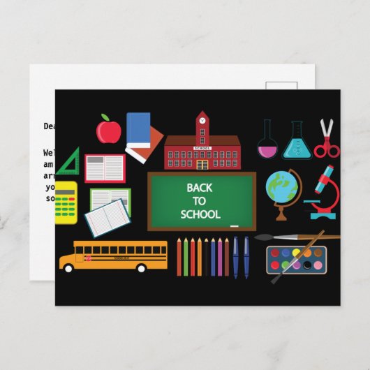 Zurück zur Postkarte der Schule (Vorne/Hinten)