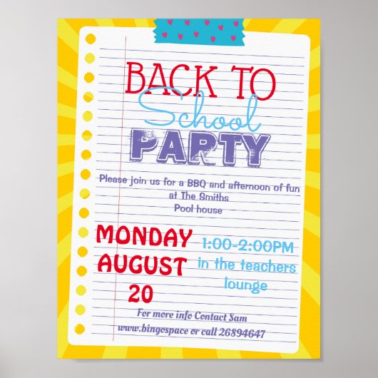 zurück zur PTA-Veranstaltung in der Schule PTO-Kin Poster (Vorne)