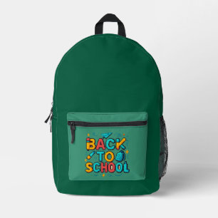 Zurück zur Retro-8-Bit-Gamer-Typografie-Gestaltung Bedruckter Rucksack
