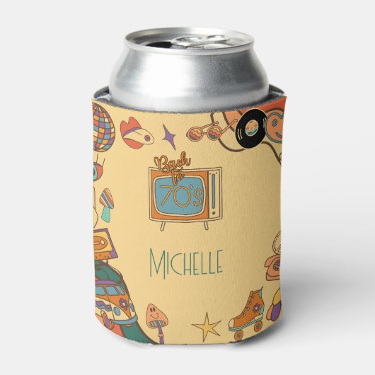 Zurück zur Retro-Groovy der 70er Jahre Dosenkühler (Kanne Vorderseite)