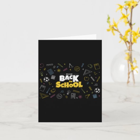 Zurück zur Schulabteilung - Maske, der witzige Leh Karte (Gelbe Blume)