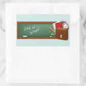 Zurück zur Schulaufkleber Rechteckiger Aufkleber (Tasche)