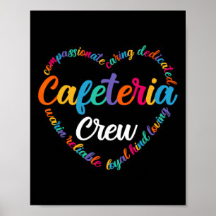 Zurück zur Schulcafeteria-Crew-Shirt Lunch-Damen  Poster