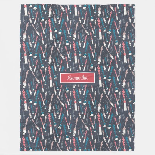 Zurück zur Schuldecke mit individuelle Name Fleecedecke (Vorderseite)