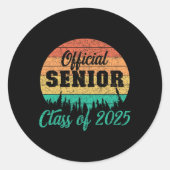 Zurück zur Schule4 Senior 2025 Runder Aufkleber (Vorderseite)