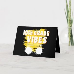 Zurück zur Schule 10. Klasse Vibes Shirt Erster Ta Dankeskarte