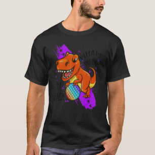 Zurück zur Schule 1. Klasse Dinosaurier Rex Pop It T-Shirt