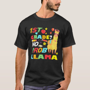 Zurück zur Schule 1. Klasse No Probllama Llama Tea T-Shirt