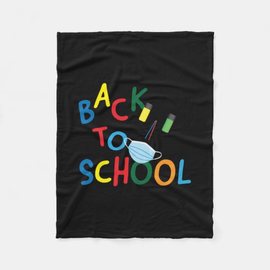 Zurück zur Schule 2 Fleecedecke (Vorderseite)