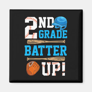 Zurück zur Schule 2. Klasse Batter Up Baseball Ers Magnet