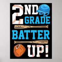 Zurück zur Schule 2. Klasse Batter Up Baseball