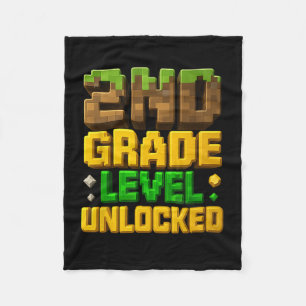 Zurück zur Schule 2. Klasse Junge Gamer Erster Tag Fleecedecke
