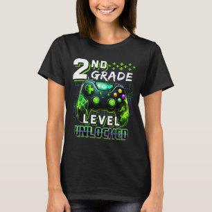 Zurück zur Schule 2. Klasse Jungen Gamer Erster Sc T-Shirt