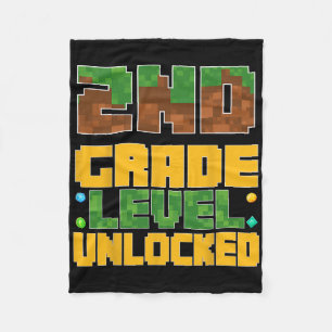 Zurück zur Schule 2. Klasse Jungen Gamer Erster Ta Fleecedecke