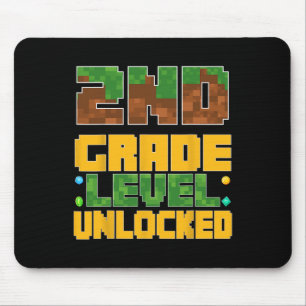 Zurück zur Schule 2. Klasse Jungen Gamer Erster Ta Mousepad