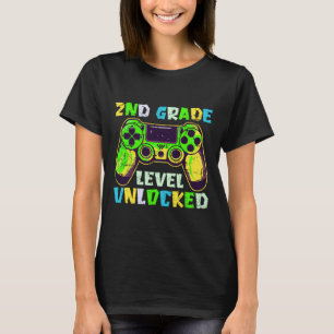 Zurück zur Schule 2. Klasse Jungen Gamer Erster Ta T-Shirt