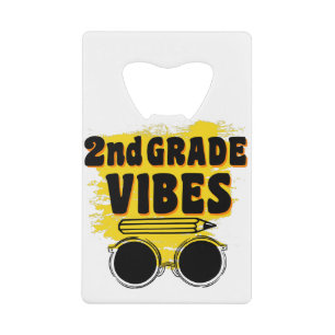 Zurück zur Schule 2. Klasse Vibes Shirt Erster Tag Geldbeutel Flaschenöffner