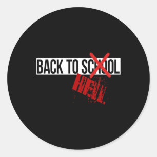 Zurück zur Schule 2 Runder Aufkleber