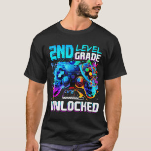 Zurück zur Schule 2. Stufe Ungesperrte Gamer-Kinde T-Shirt