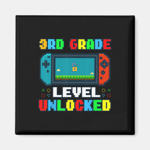 Zurück zur Schule 3. Klasse freigeschaltet Gamer K Magnet